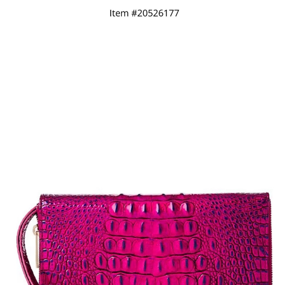 LIKE NEW Brahmin Melbourne Voltage Violet Skyler Clutch Wristlet Wallet